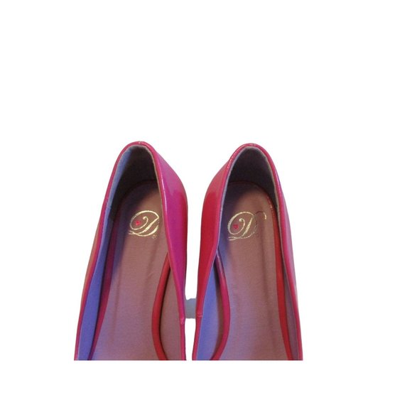 *Heart in D 'Barbie' Bubble Gum Pink Pointed Toe Stiletto Pumps Patent Leather - Picture 4 of 7